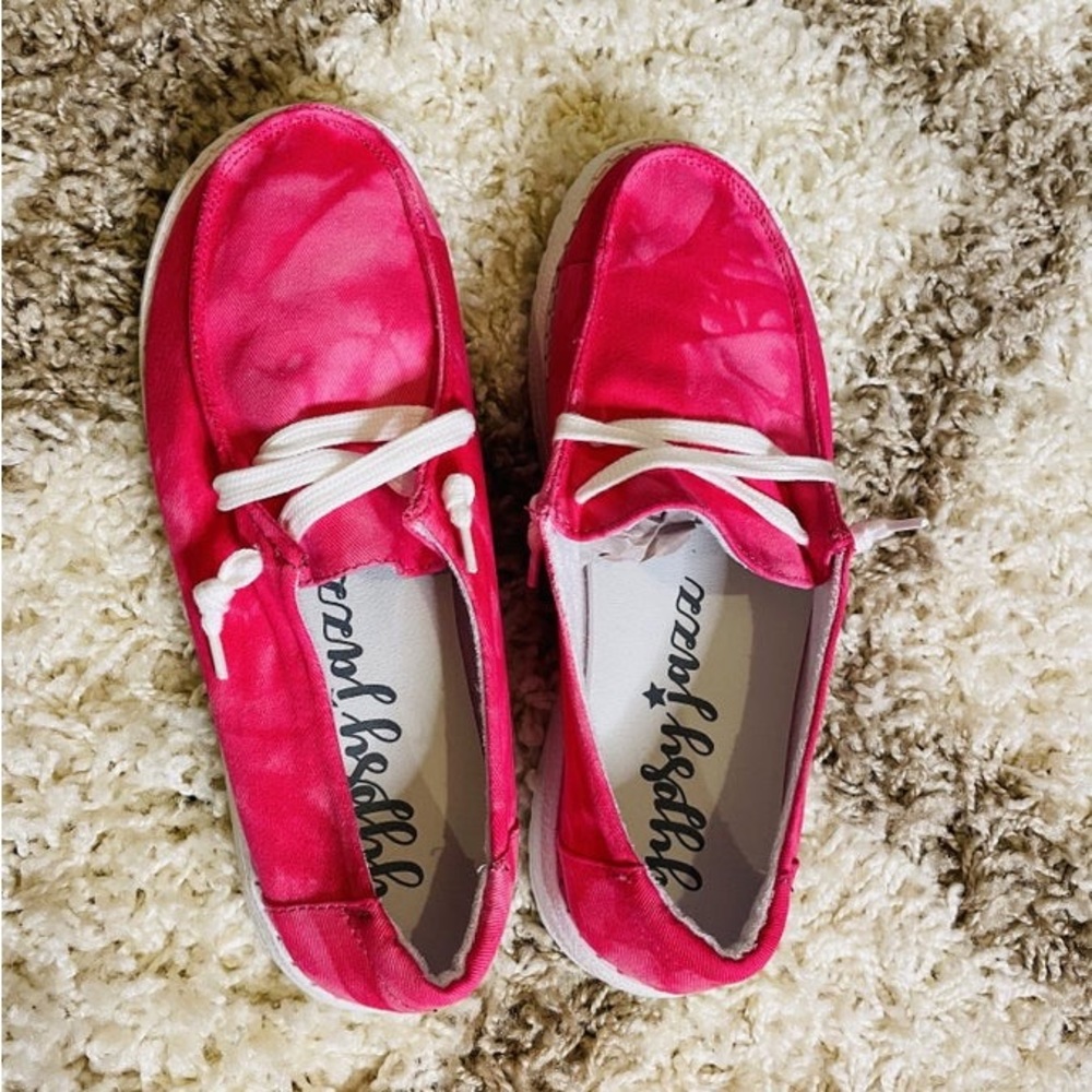 Pink Marble Slip On Shoes